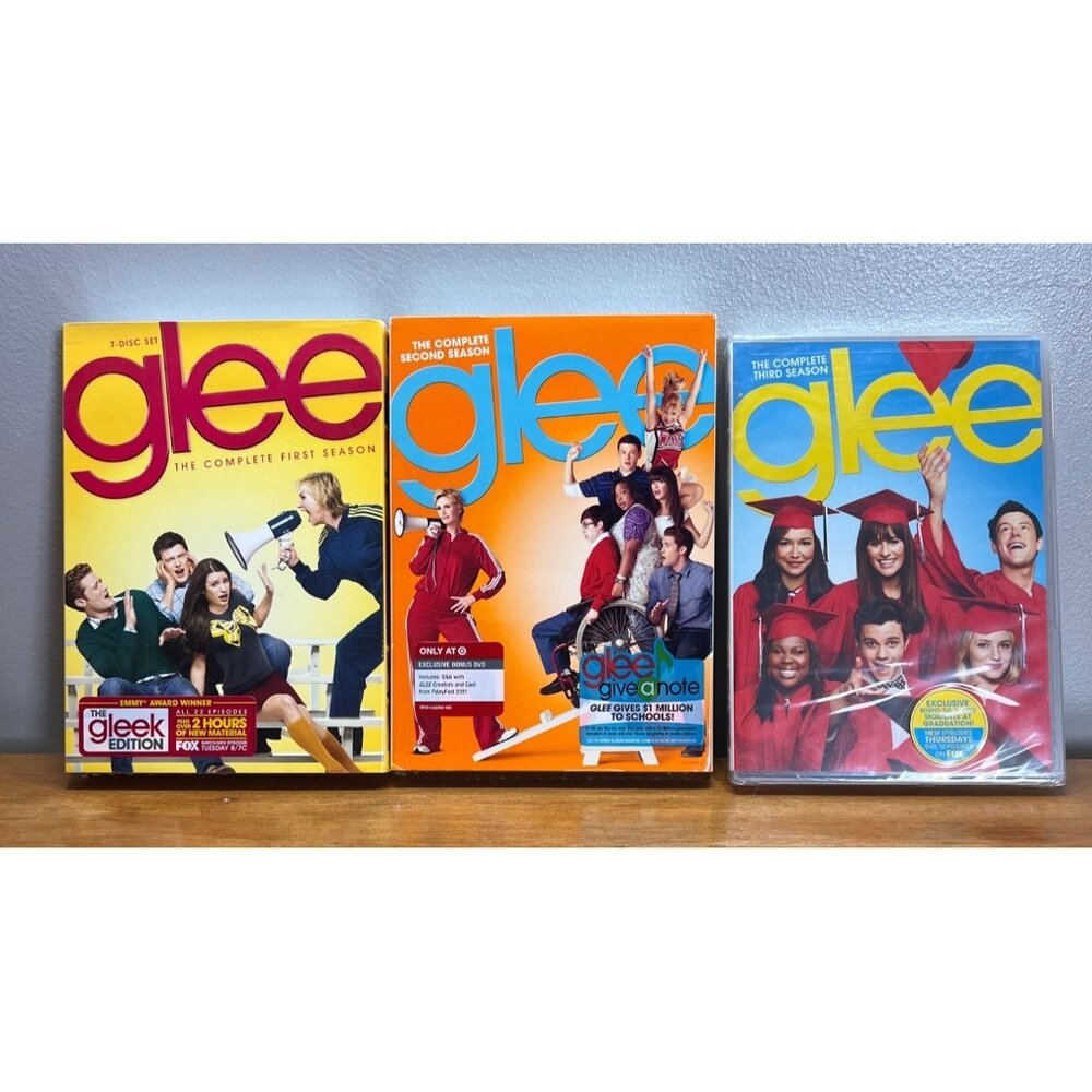 Glee The Complete Season 1 2 3 DVDs New Sealed 19 Discs Boxed Sets